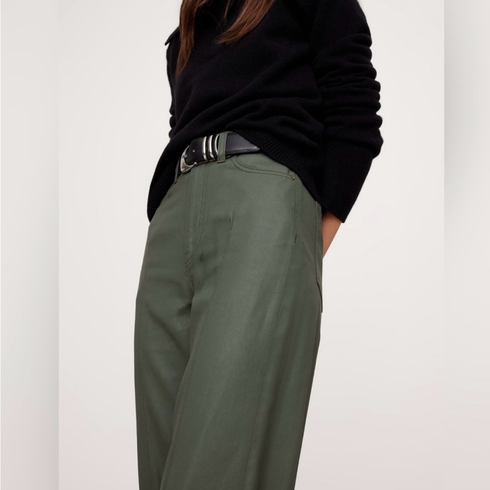Banana Republic Coated Denim Pintucked Jean